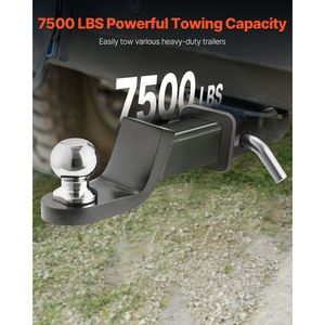 Gancio di traino a sfera da 2 pollici per ricevitore da 2 pollici, capacità 7500 libbre - Product Image 2