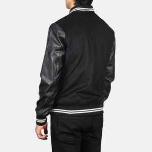 Custom OEM Men's Varsity Letterman <b>Jacket</b> High Quality Genuine <b>Leather</b> Breathable Quick Dry <b>Winter</b> Streetwear Beautiful Color - Product Image 6