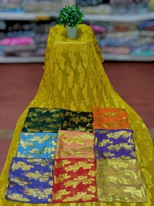 Tela de Chifón Ligera de Lujo Somalí de la Mejor Calidad con Patrón Floral e Intrincado Trabajo de Brillo - Product Image 2