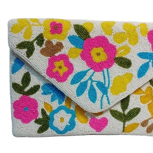 Bolsos de Mano Bordados con Cuentas de Diseño, con Cierre de Cremallera o Magnético, Arte Tribal, Bolsos de Mano Bordados con Cuentas - Product Image 6