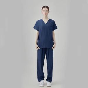 Export Quality Medical <b>Scrub</b> Uniforms V Neck Nurses <b>Scrubs</b> <b>Sets</b> for Women Beauty Salon Use Breathable Comfortable Custom Logo - Product Image 5