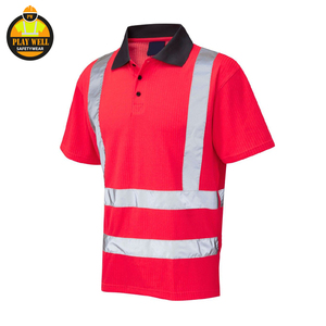 Camisetas Polo de Manga Corta de Alta Visibilidad Reflectantes, Camisetas de Trabajo Amarillas para Hombre, Camisetas Reflectantes para Trabajo de Construcción - Product Image 6