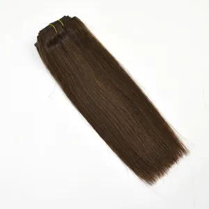 Perruque complète en dentelle 100 % cheveux humains Remy, lisse, avec mèches, longue, brune, texture ondulée naturelle, personnalisable - Product Image 2