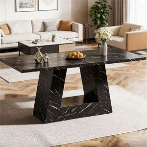 Mesa de Comedor de Madera de Alta Gama, Elegante Escritorio para Computadora y Escritorio de Oficina Administrativa - Product Image 2