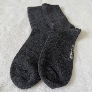 HONGOU Crew <b>Socks</b> Dark Grey Thick Wool Knitted Thermo Winter Casual Wear for Adults - Product Image 1