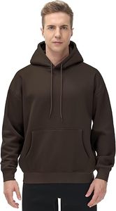Sweat-shirt à capuche pour homme en molleton 100% coton, coupe classique, ultra doux, uni, décontracté pour l'hiver, avec poches - Product Image 5
