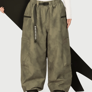 Pantalones Cargo Impermeables Unisex Color Verde Oliva, Cintura Elástica, 10,000 mm, Poliéster, Ropa de Esquí para Adultos - Product Image 5