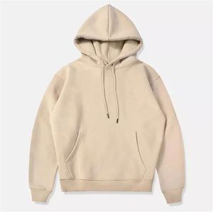 Sweat à capuche décontracté pour homme, blanc, coupe classique, 100 % coton French Terry, avec poches, pour l'automne, couleurs unies - Product Image 5