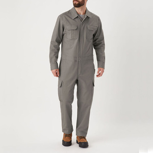 Combinaison de travail unisexe en coton, anti-poussière, uniforme de sécurité industrielle, manches longues, gris, antistatique, haute visibilité, thermique - Product Image 3