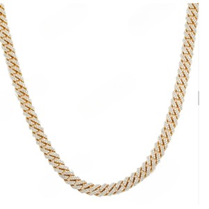 7MM 18 Inches Iced Cuban Link <b>Chain</b> 925 Sterling Silver <b>Extended</b> Clasp Men's Hip Hop Thick Miami Luxury Statement Jewelry - Product Image 1