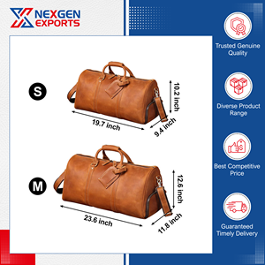 Bolsa de Viaje de Cuero PU Hecha a Mano de Estilo Vintage, Calidad Excepcional, Suministro Directo de Fábrica, para Hombres, para Viajes y Negocios - Product Image 3