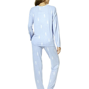 New Arrivals 100% Cotton Made Summer Spring Autumn Wear Loungewear <b>Suit</b> Custom Flannel Design Lounge Wear <b>Pajama</b> Set For Women - Product Image 6