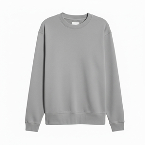 Sweat-shirt unisexe à col rond, en coton tricoté, surdimensionné, couleur unie, décontracté, pour l'automne, longueur normale, manches longues - Product Image 1