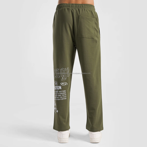 Pantalon de jogging d'entraînement doux 100% coton pour hommes, pantalon de survêtement décontracté ample avec logo personnalisé et confort maximal, vente en gros - Product Image 2