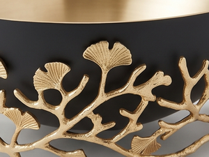 Bol décoratif élégant en laiton doré de créateur Pièce maîtresse de table de luxe Accent pour la maison moderne Salon Salle à manger Décor d'espace - Product Image 2