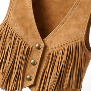 Proveedor Directo OEM de Chalecos de Gamuza con Flecos para Mujer, Personalizados y de Primera Calidad - Fabricante con MOQ Bajo - Product Image 4