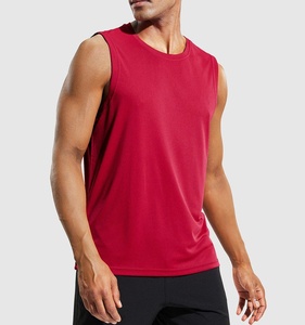 Men Workout Tank <b>Top</b> Sleeveless Fitness Shirt Breathable Sports Vest Summer Casual Gym Apparel Wholesale Supplier - Product Image 5