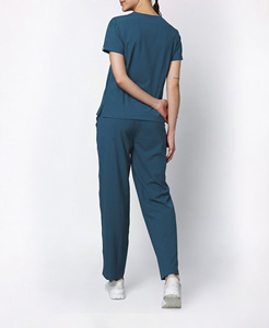 2026 Top Selling Hospital Uniforms Medical Breathable Scrubs <b>Nurse</b> Short Sleeve New Color Unisex Scrub Jumpsuit Set Polyester - Product Image 5