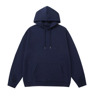 Sweat-shirts à capuche épais pour hommes, 100% coton, 500 g/m², personnalisables avec logo, épaules tombantes, impression floquée - Product Image 4
