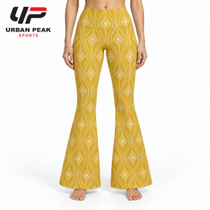 Vintage Style <b>Bell</b> Bottom Leggings With Classic Seventies Inspired Shape Soft Material And Comfortable Fit For Retro <b>Outfits</b> - Product Image 1