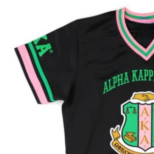 Custom <b>Black</b> Pink Green V Neck Sports Team Jersey Short Sleeve Athletic Uniform Shirt Breathable Sublimated Gamewear Teamwear - Product Image 4