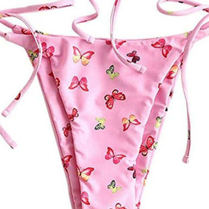 Traje de Baño Sexy para Mujer, Bikini Estampado de Tres Piezas con Pañuelo - Product Image 5