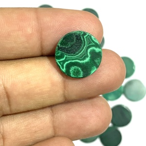 Piedras Preciosas de Malaquita Verde Natural al por Mayor, Piedras Sueltas Personalizadas con Corte Doble Plano para Joyería, Efecto de Color y Tamaño - Product Image 2