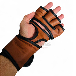 <b>Custom</b> <b>MMA</b> <b>Gloves</b> Open Palm Fight <b>Gloves</b> for Grappling Training Sparring Durable Gym Gear - Product Image 3