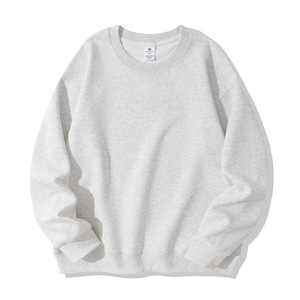 No logo or Tags Stock & OEM Available. 320g Fleece Crew Neck <b>Sweatshirt</b> Unisex Solid <b>Retro</b> Regular Fit Breathable Pullover - Product Image 4