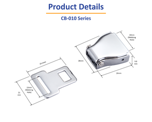 Hebilla de Seguridad Abatible Serie CB-01 para Sistemas de Correas de Mochilas de Exterior - Product Image 2