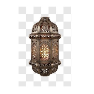 Faroles Decorativos Marroquíes de Metal con Efecto Latón, Ideales para la Decoración de Eid y Ramadán - Product Image 4