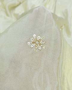Tissu en gros pour broderie de perles, tissu textile fantaisie, dentelle à sequins, organza pour fabricants de robes de mariée, abayas et caftans, OEM mondial - Product Image 1