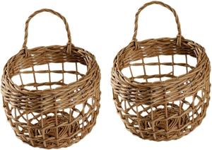 Panier mural en osier pour cuisine, pot de fleurs, légumes et fruits, décoration bohème pour la maison - Product Image 4