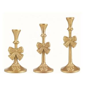 Silver <b>Taper</b> Holder Stacks Rounded Aluminum Handmade Christmas Easter <b>Candle</b> Holder Home Decor - Product Image 4