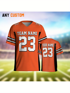 Maillot de baseball unisexe personnalisé blanc avec bordure orange et noire, imprimé par transfert thermique, respirant, 100% polyester, nom de l'équipe, n'importe quel nom 00 - Product Image 4