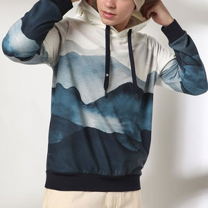 Sudadera con Capucha para Hombre, Diseño Urbano a la Moda, Impresión por Sublimación en Panel Completo, Prenda de Moda Contemporánea con Acabado de Impresión por Descarga - Product Image 1