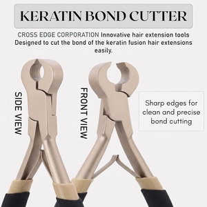 Cortador de Extensiones de Cabello de Acero Inoxidable, Herramienta de Fusión de Queratina, Alicates Ergonómicos con Empuñadura de Goma para Remover y Reparar Extensiones - Product Image 4