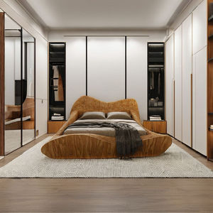 Lit de chambre à coucher moderne en bois, taille California King, avec garantie de 12 mois - Product Image 4