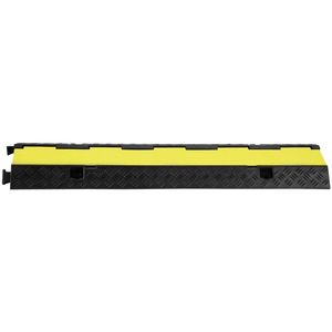 Protection de câble en caoutchouc 5 pièces, capacité de charge d'essieu de 12 000 lb, double canal, rampe de protection durable pour tuyaux et fils pour allées - Product Image 1