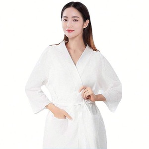 Peignoir en coton doux pour hommes et femmes, très absorbant, en tissu éponge, pour la douche, la salle de bain, le spa, l'hôtel, la station balnéaire - Product Image 2