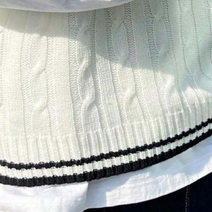 Pull en maille torsadée pour homme, 100 % coton, col en V, haute qualité, anti-boulochage, respirant, décontracté, avec logo, hiver, prix abordables - Product Image 3