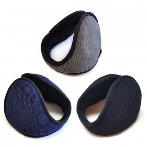 LW Corduroy Winter Sports <b>Earmuffs</b> with <b>Fur</b> Accessories for Wintertime Sports Outings - Product Image 1