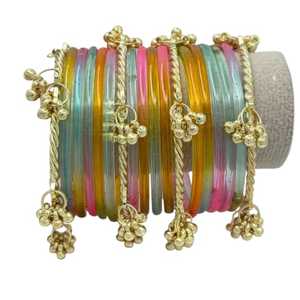 ชุดกำไลข้อมือแบบจุมกีของชาวแคชเมียร์ สำหรับงานแต่งงาน งานเลี้ยง ราคาขายส่งพรีเมียม สำหรับผู้หญิง สินค้าหรูหรา กำไลข้อมือแบบชูรียานของชาวแคชเมียร์ - Product Image 1