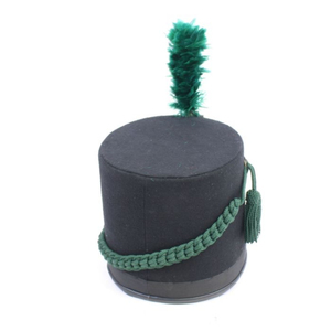 Sombreros Shako Británicos Napoleónicos Impermeables de Alta Calidad, Estilo Inglés, para Banda de Marcha, Material de Cuero Vacuno, Bordado 3D Verde, Uso Diario - Product Image 2