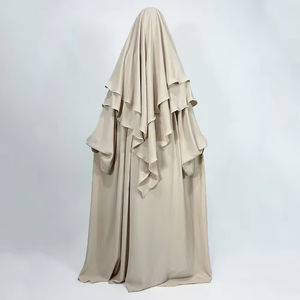 Ensemble Abaya élégant deux pièces OEM avec Khimar, Vêtements Islamiques en Gros pour l'Aïd et le Ramadan, Robe Modeste de Haute Qualité pour Femmes Musulmanes - Product Image 4