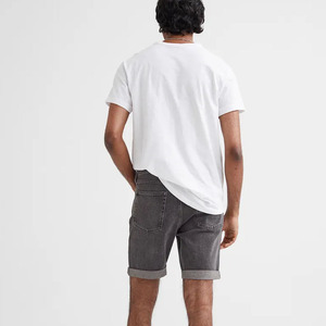 Nouveaux shorts en jean personnalisés pour garçons, shorts décontractés en denim pour hommes, couleur anthracite, denim délavé à l'acide pour hommes - Product Image 1