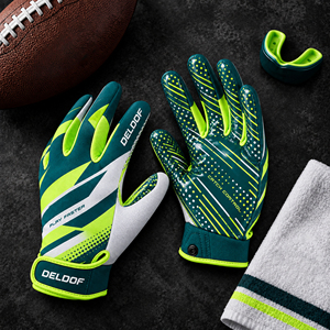 Guantes de Fútbol Americano de Alto Rendimiento con Sublimación Personalizada al por Mayor, Guantes de Receptor de Dedos Completos para Clubes y Equipos - Product Image 6
