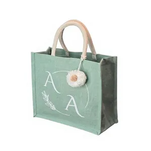 Eco Friendly <b>Jute</b> Tote <b>Bag</b> for Grocery & Farmers Market Shopping Durable Reusable <b>Bag</b> from India - Product Image 4