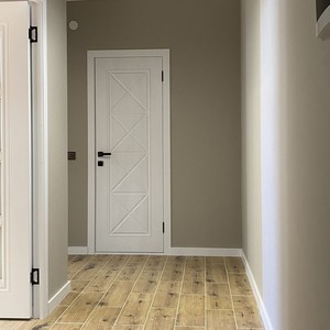 Porte de chambre en bois plaqué PVC, style moderne minimaliste, en MDF, isolation phonique, écologique, personnalisable, pour appartement et hôtel - Product Image 2