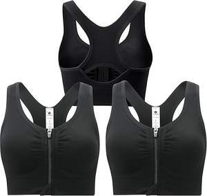 Sujetador Deportivo de Alta Calidad para Mujer, Diseño Racerback con Cierre Frontal, Acolchado, Sin Varillas, a Prueba de Impactos, para Correr y Hacer Ejercicio - Product Image 5